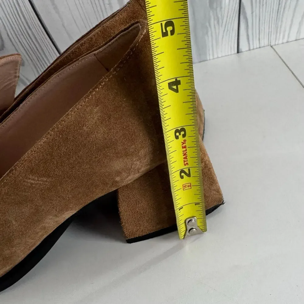 Nodaleto Square Toe Hazel Square Toe Pumps Suede Sz 39 (8.5) Italy Retail 645